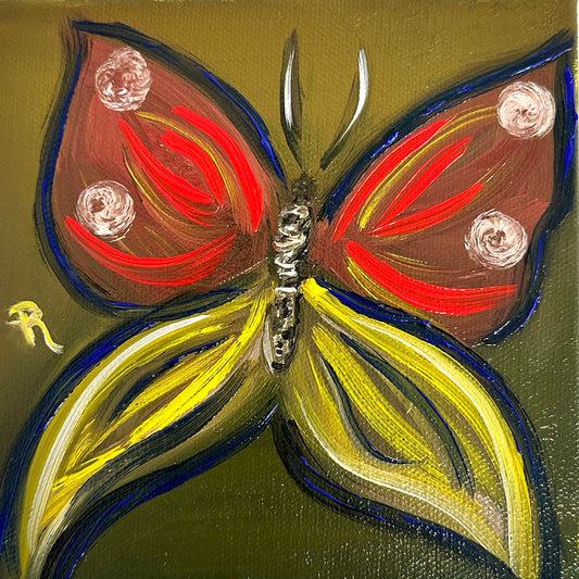 Butterfly Flight Oil Painting