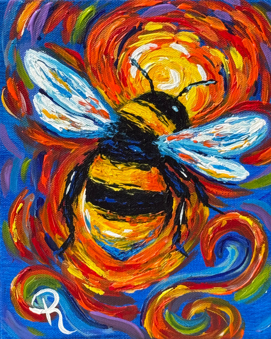 Bee Zing Acrylic Painting
