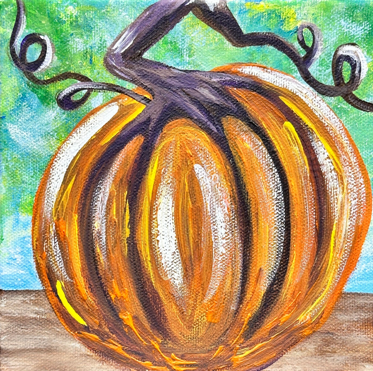 Tabletop Pumpkin Acrylic Painting