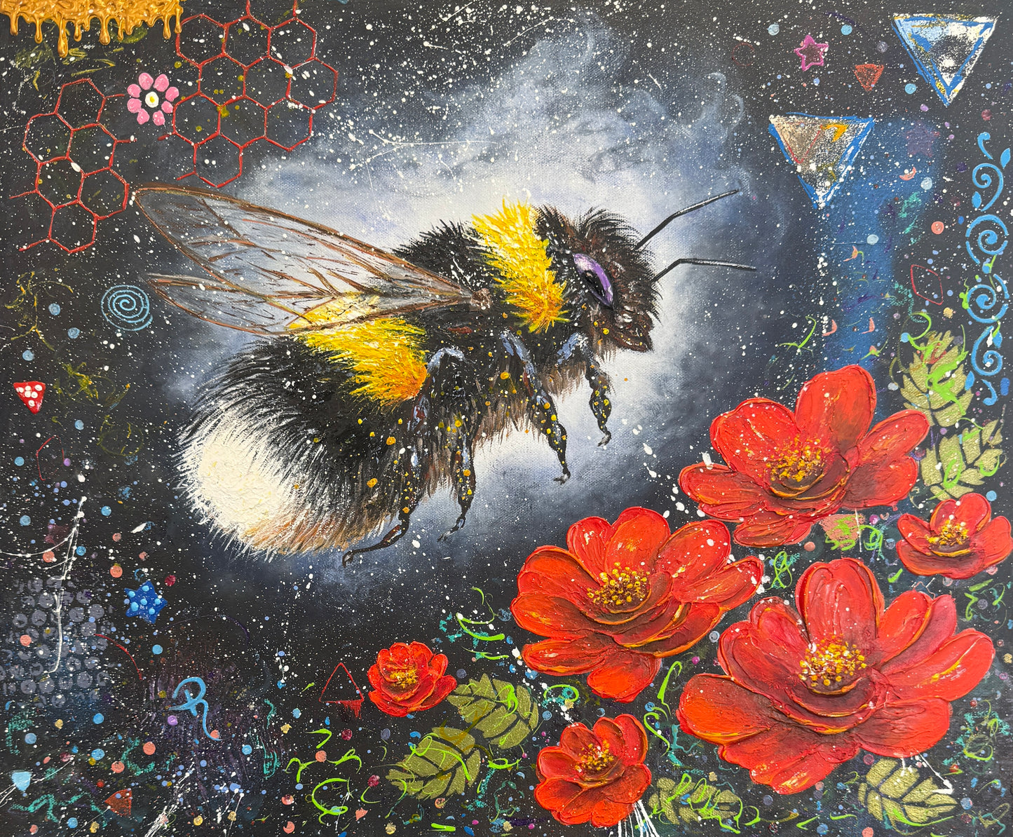 The Last Nectar Acrylic Painting