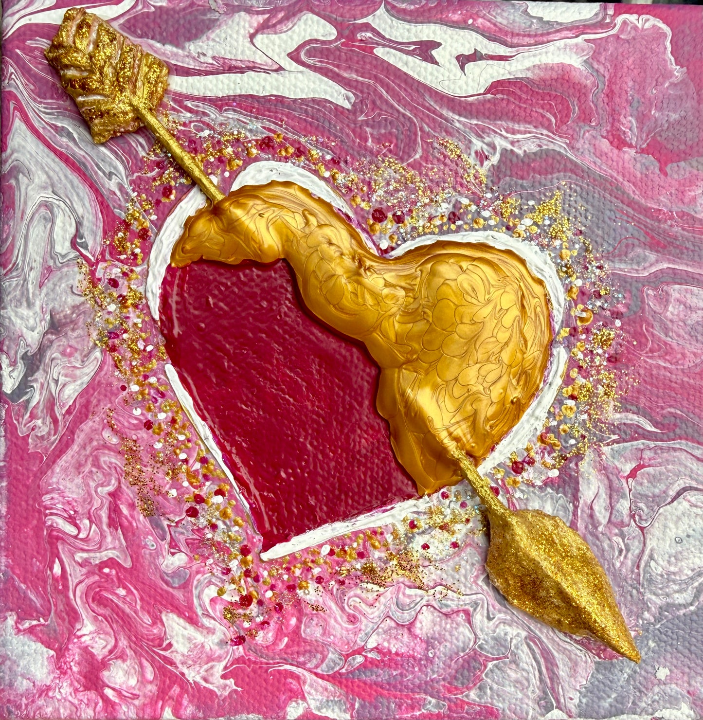 Gold Struck Acrylic Painting