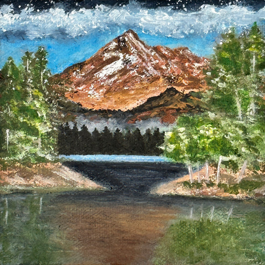 Mountain Reflection Acrylic Painting