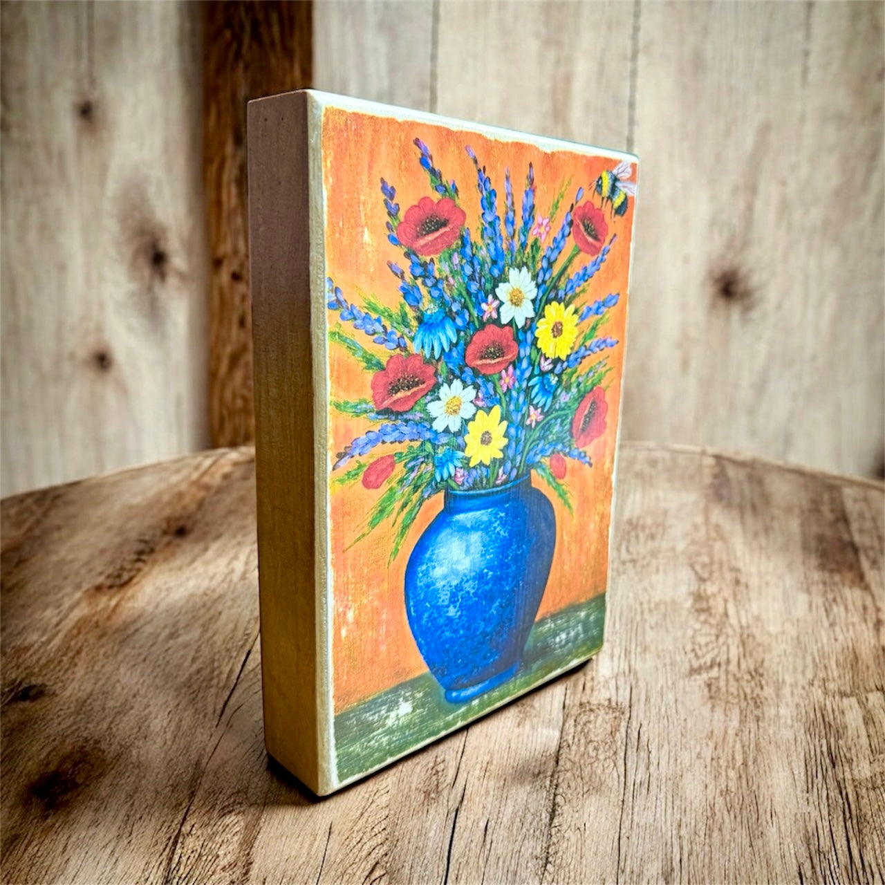 L'été en Vase (Summer in a Vase) Art Print on Cradled Wood Panel