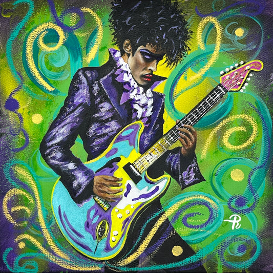 Purple Rain Maker Acrylic Painting