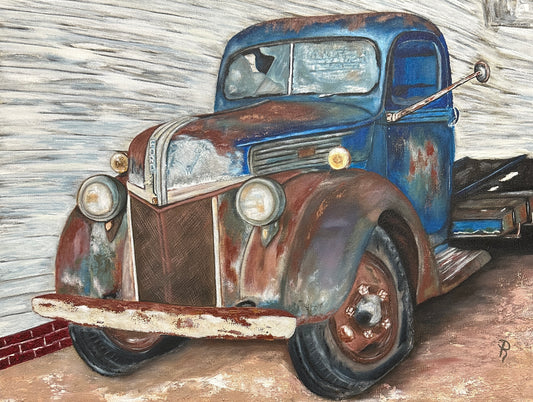 The Old Ford Truck on Highway 96 Acrylic Painting