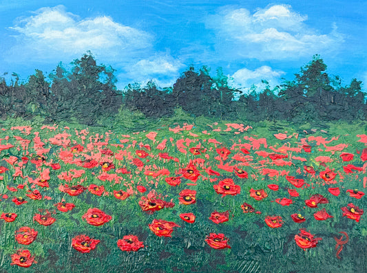 Sea of Poppies Acrylic Painting
