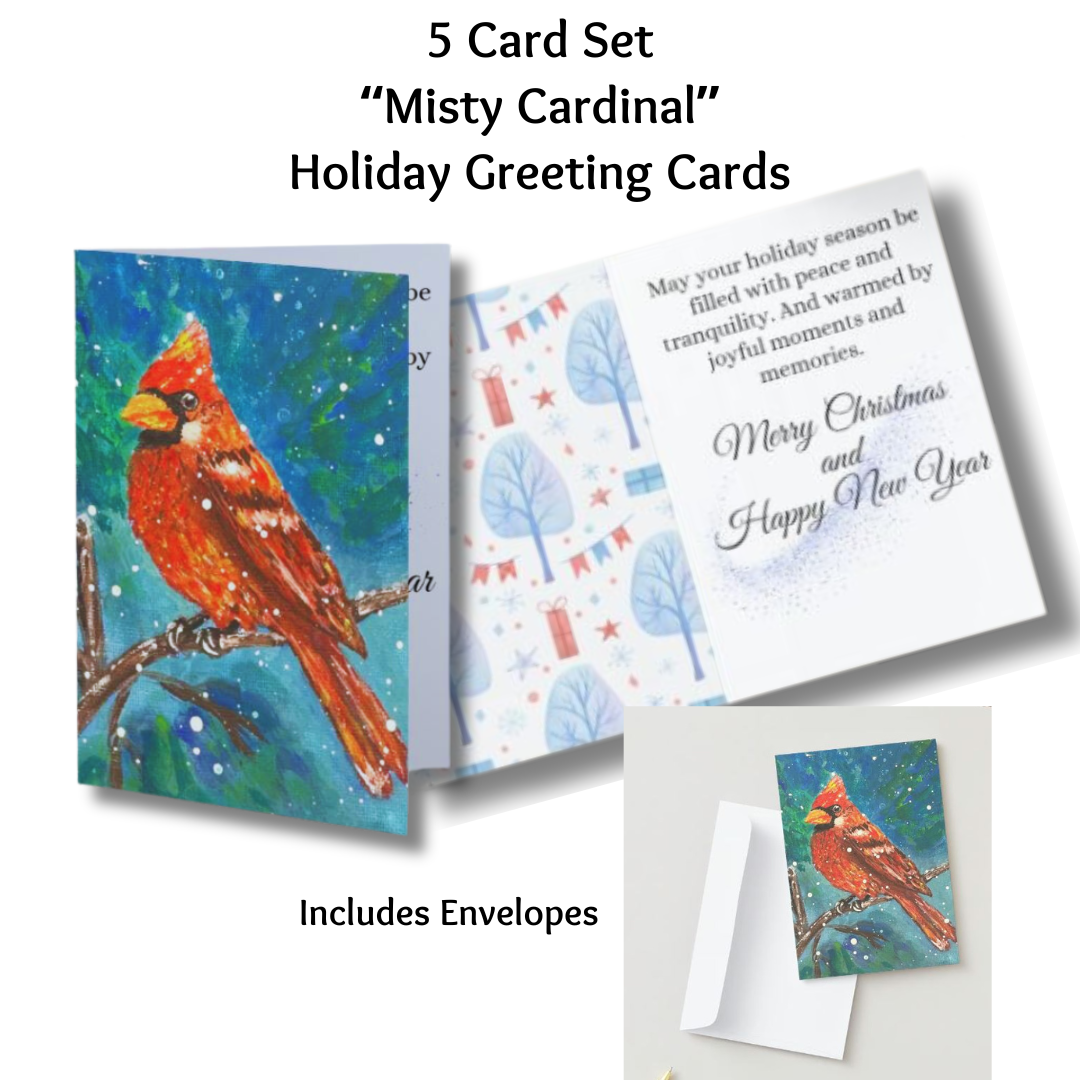 Fine Art Holiday Greeting Cards - Set of 5