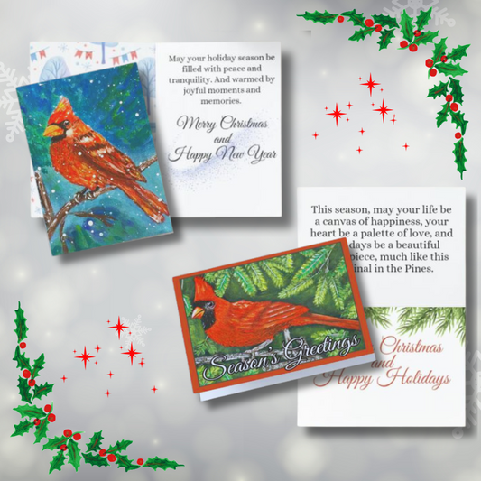 Fine Art Holiday Greeting Cards - Set of 5