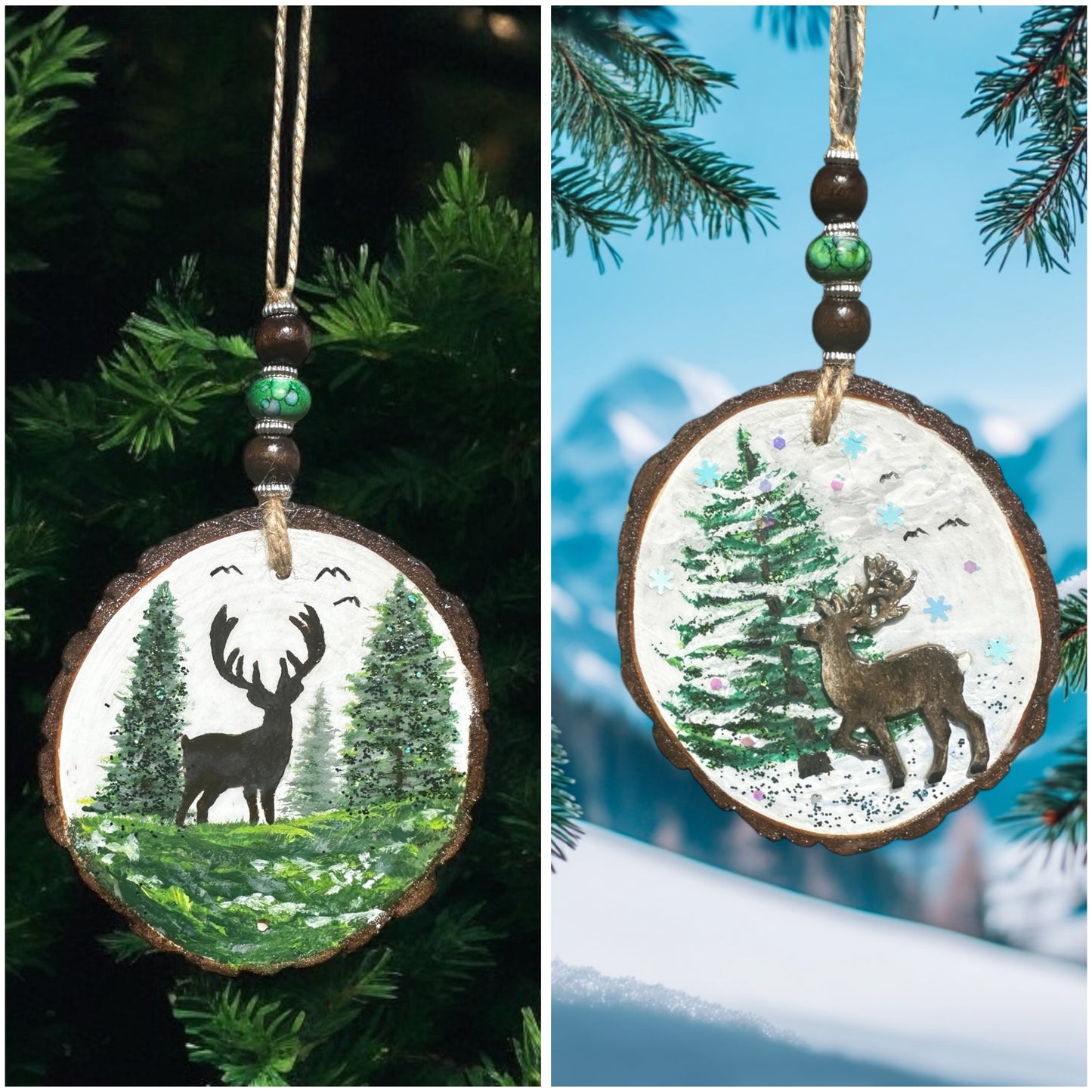 Hand Painted Wooden Ornaments