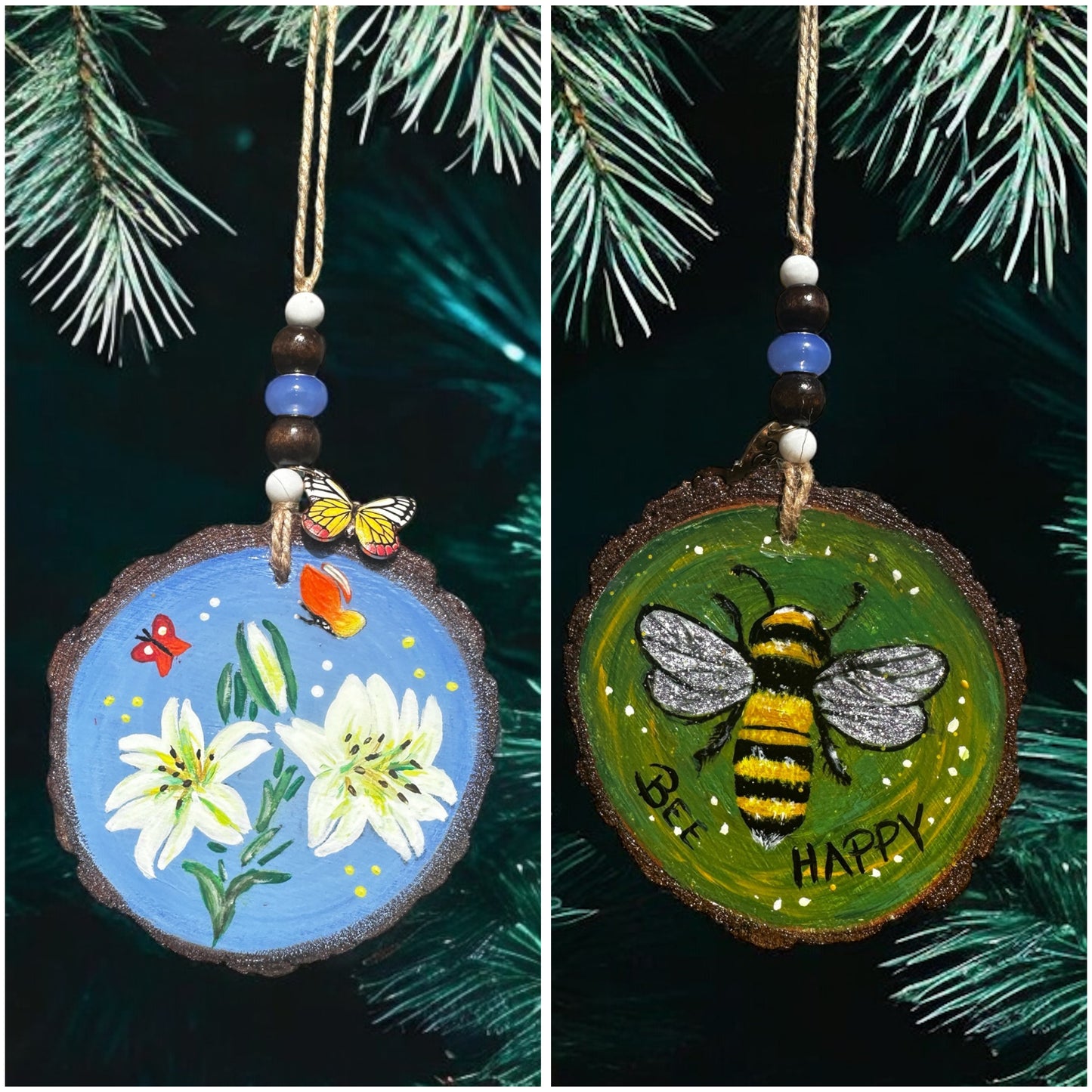 Hand Painted Wooden Ornaments