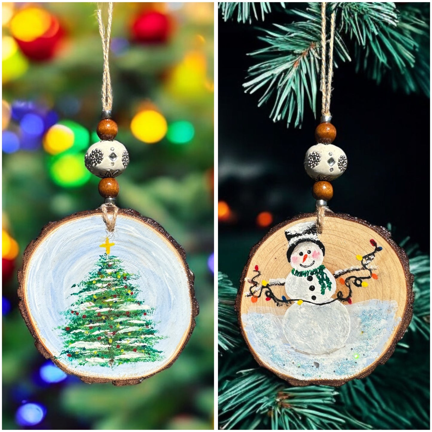 Hand Painted Wooden Ornaments