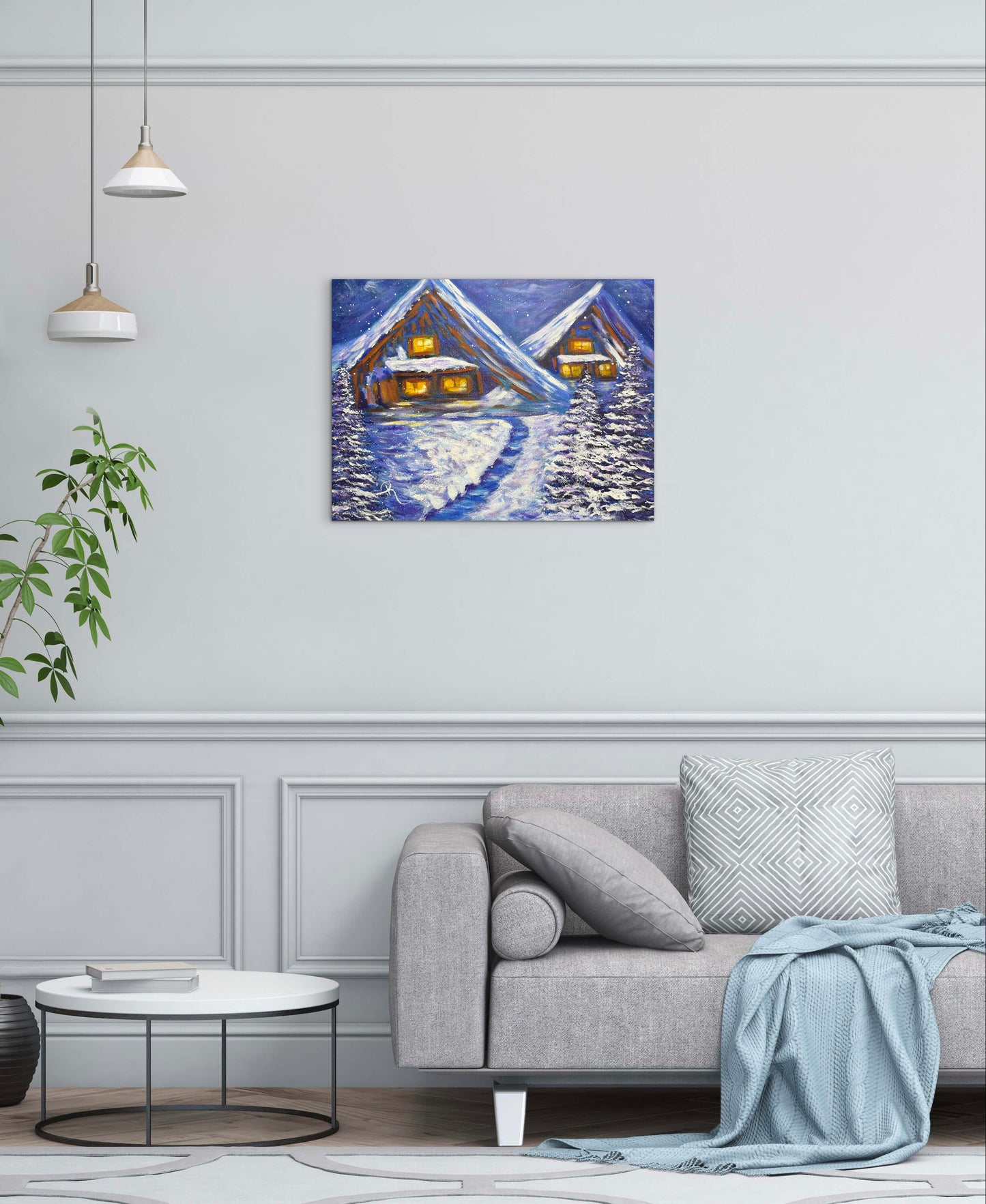 Where the Lights Lead Acrylic Painting