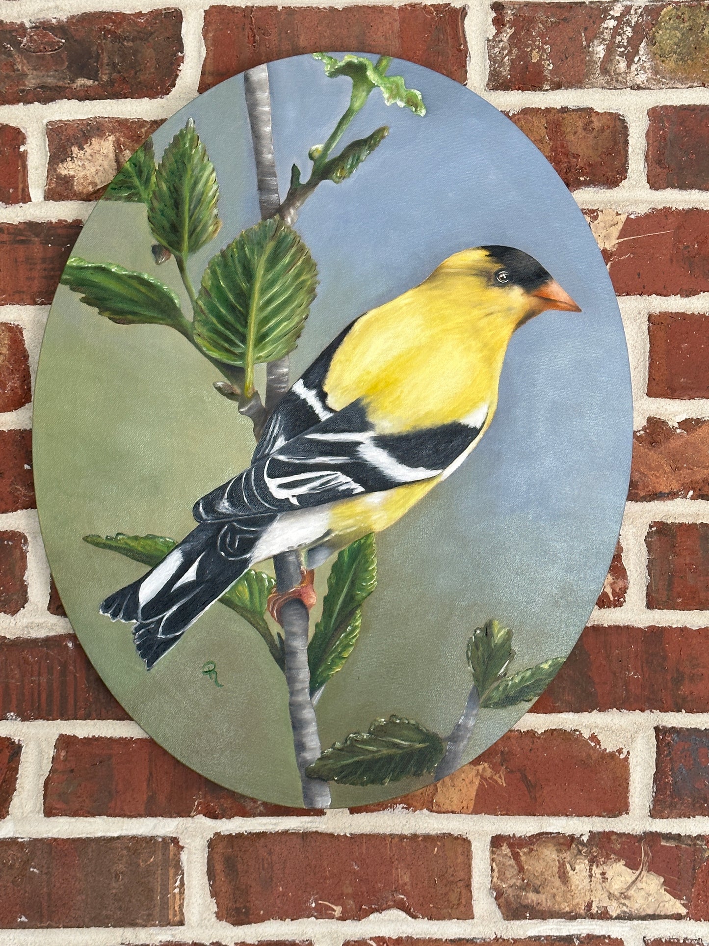 Radiant Goldfinch Oil Painting