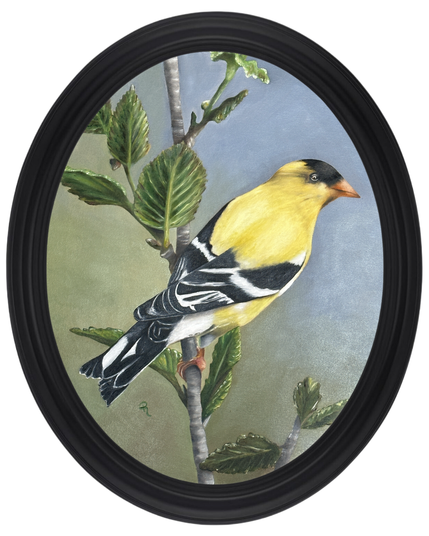 Radiant Goldfinch Oil Painting