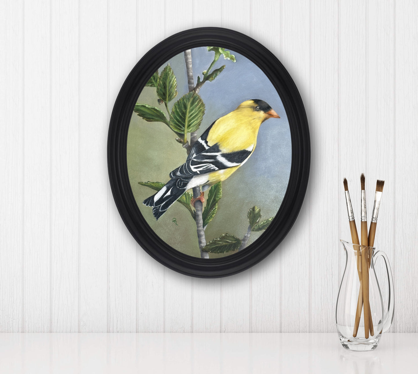 Radiant Goldfinch Oil Painting