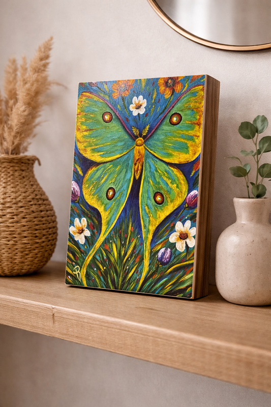 Luminous Luna Art Print on Cradled Wood Panel