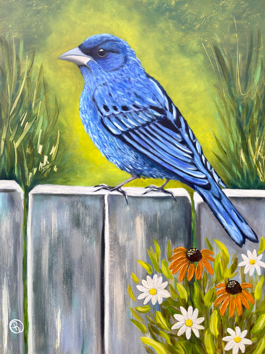 Indigo Charm Oil Painting