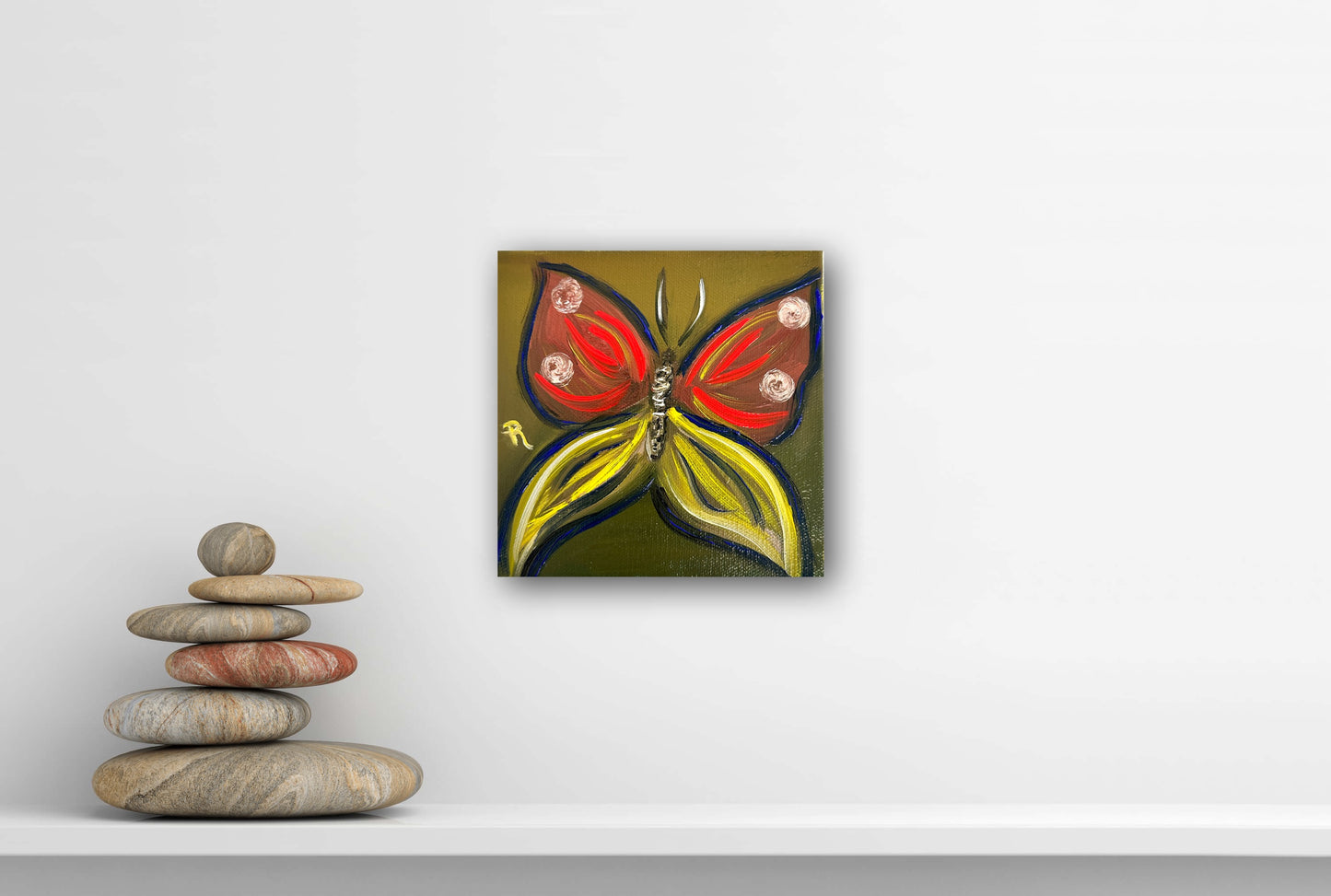 Butterfly Flight Oil Painting