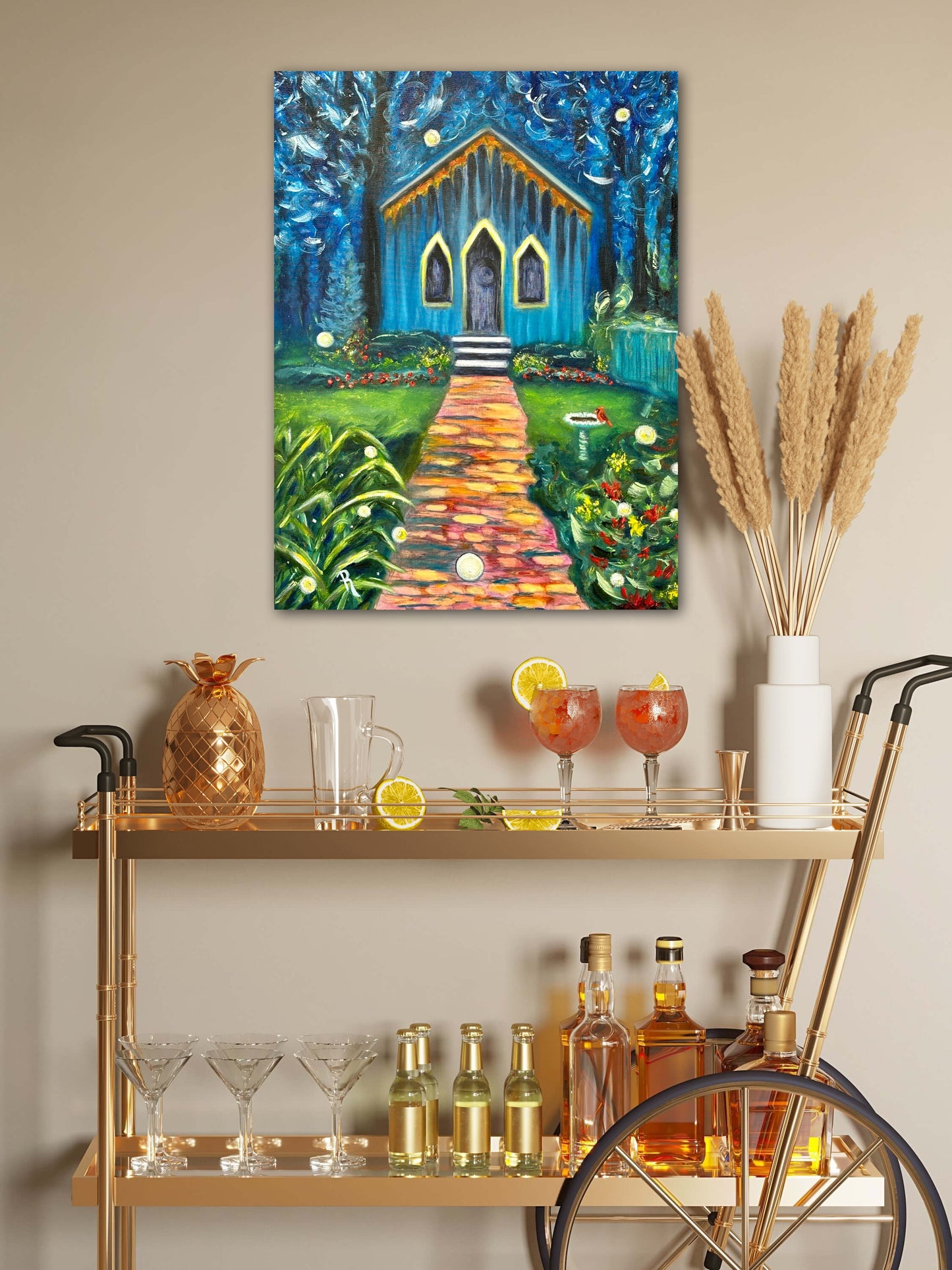 Prattvillage Garden's Little Chapel Oil Painting