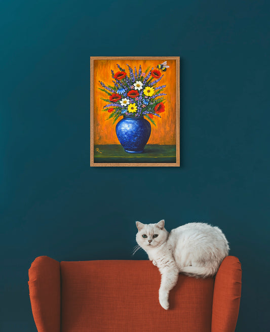 L'été en Vase (Summer in a Vase) Acrylic Painting