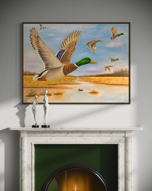 Wings Over Wetlands Oil Painting