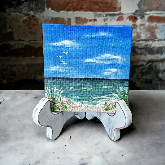 Escape by the Sea Mixed Media Painting