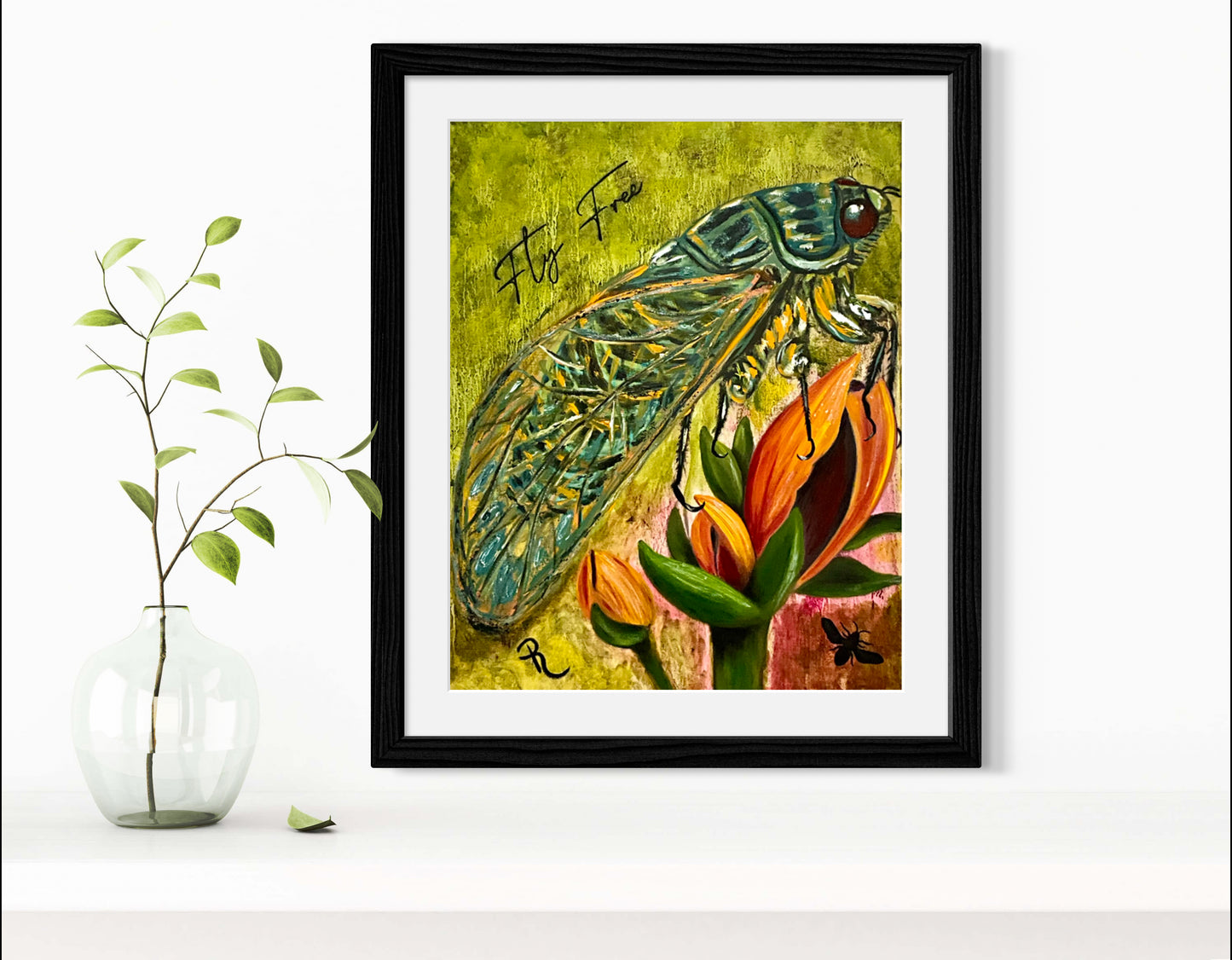 Fly Free Cicada Oil Painting