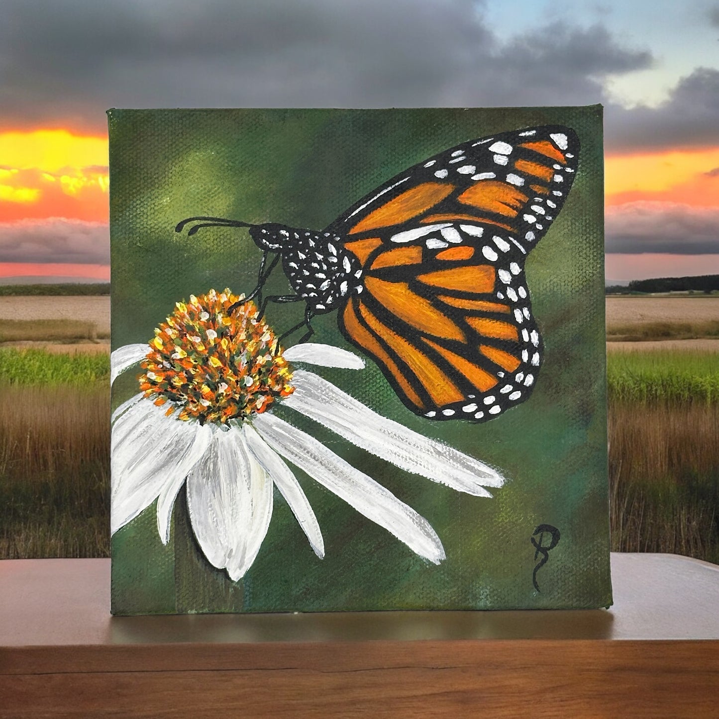 Graceful Monarch Acrylic Painting