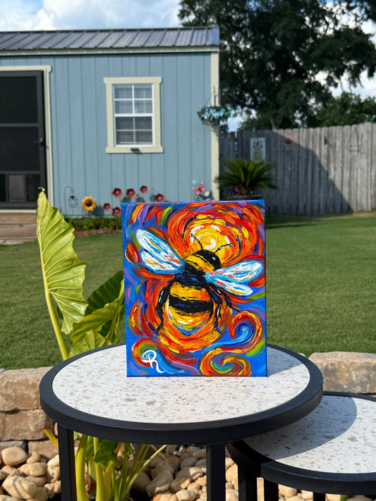 Bee Zing Acrylic Painting