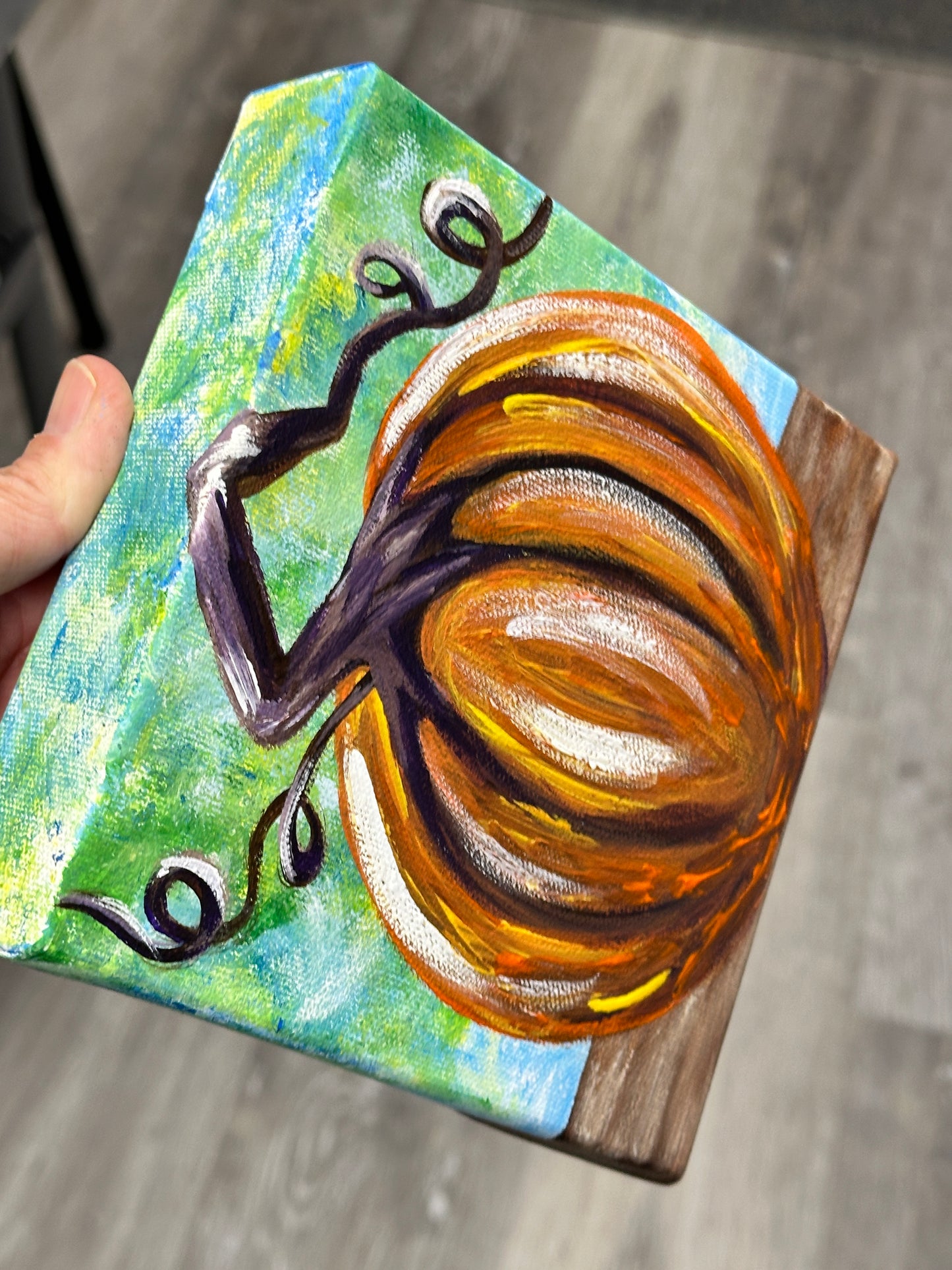 Tabletop Pumpkin Acrylic Painting