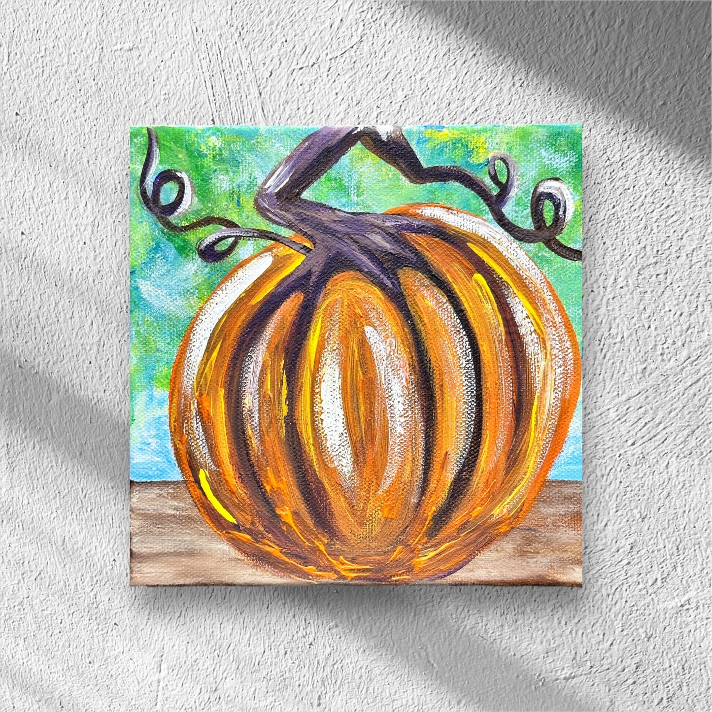 Tabletop Pumpkin Acrylic Painting