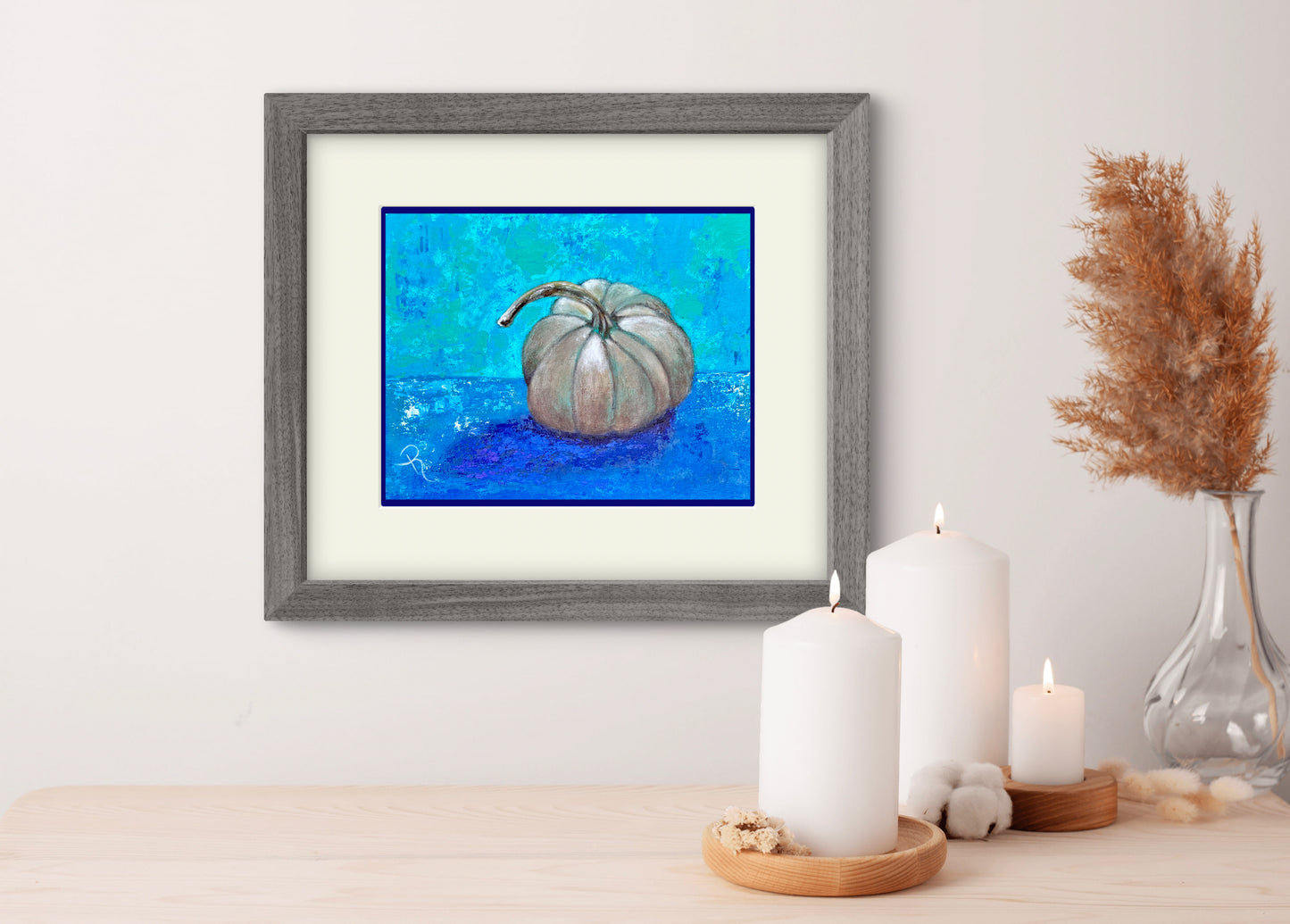 Lonely Pumpkin Acrylic Painting