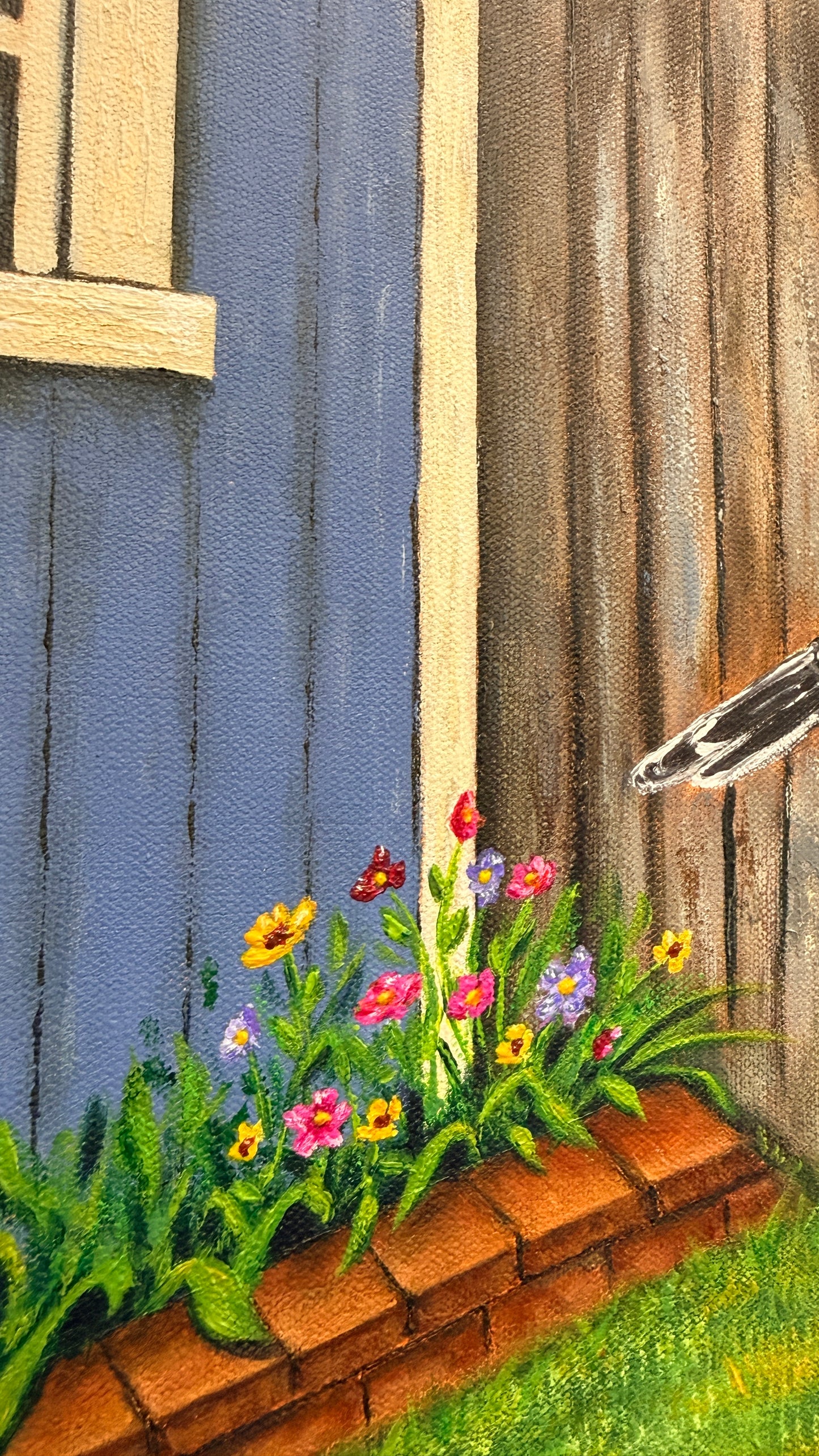 Breakfast for Two Acrylic Mixed Media Painting