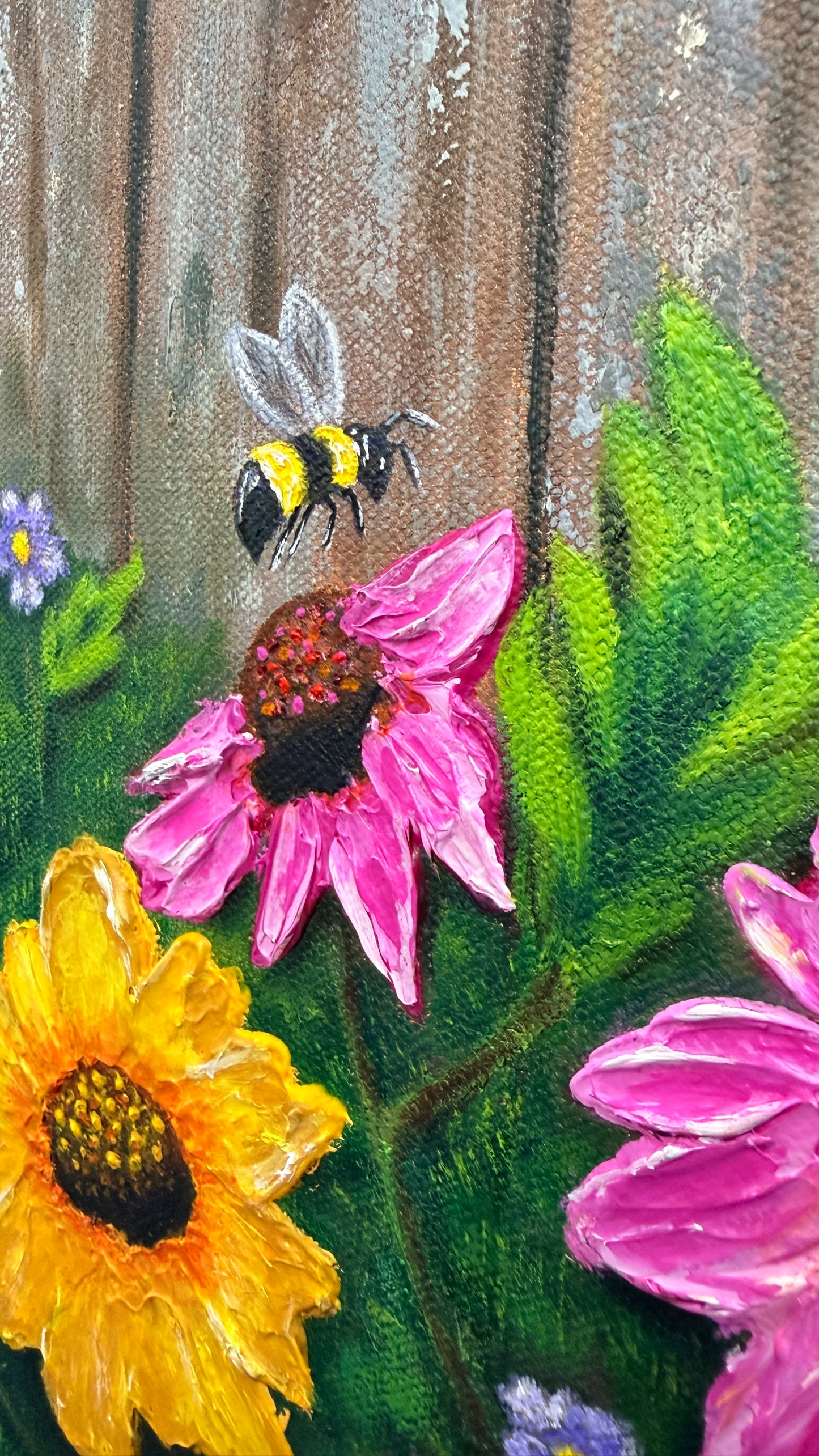 Breakfast for Two Acrylic Mixed Media Painting