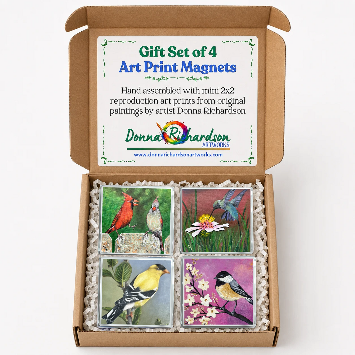 Mini 2x2 Acrylic Art Magnets - Set of 4