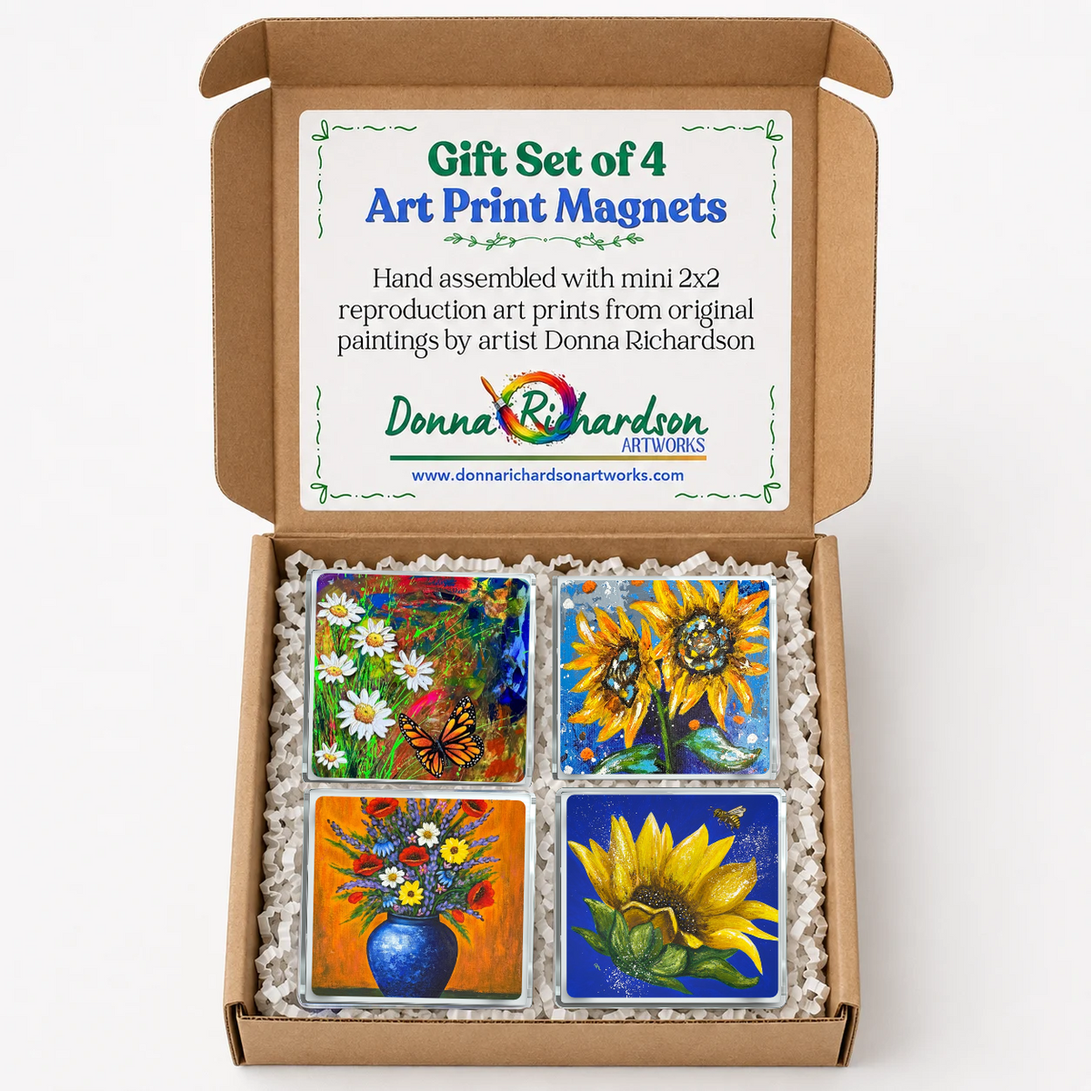 Mini 2x2 Acrylic Art Magnets - Set of 4