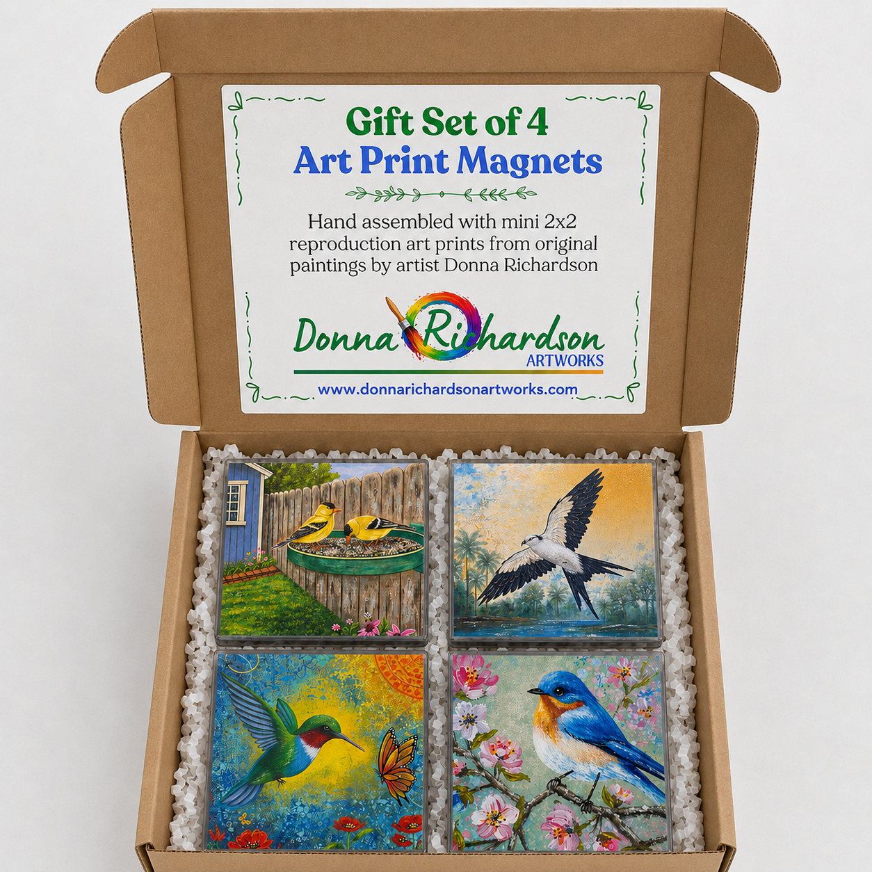 Mini 2x2 Acrylic Art Magnets - Set of 4