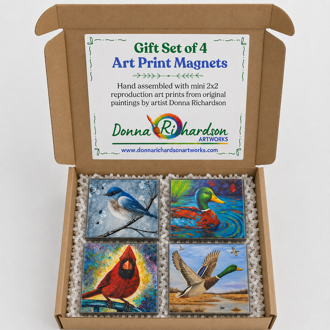 Mini 2x2 Acrylic Art Magnets - Set of 4