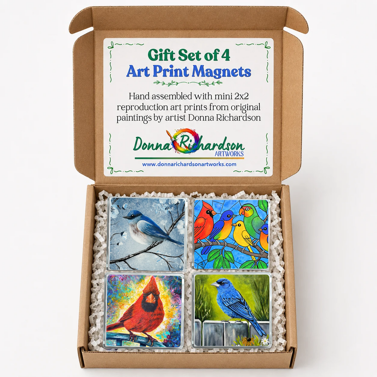 Mini 2x2 Acrylic Art Magnets - Set of 4