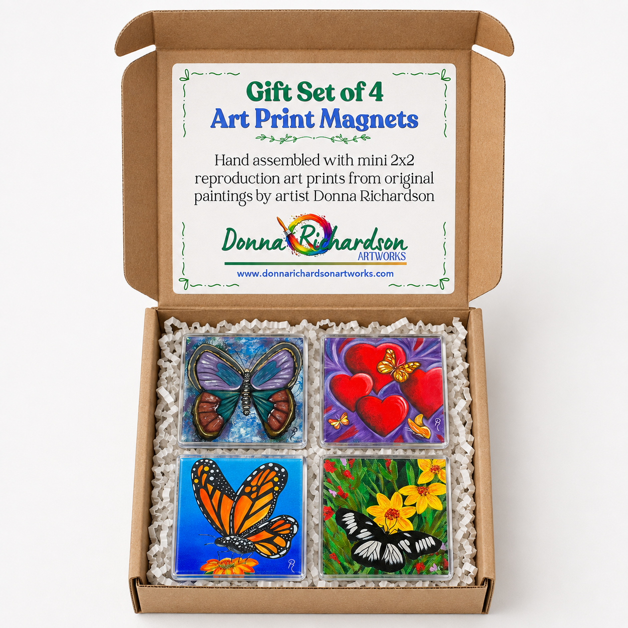 Mini 2x2 Acrylic Art Magnets - Set of 4