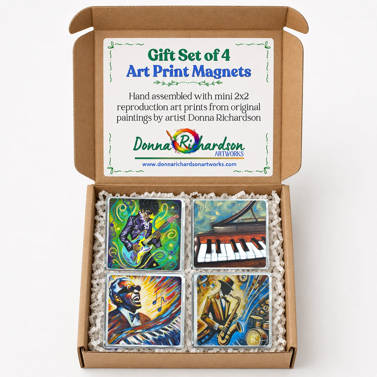 Mini 2x2 Acrylic Art Magnets - Set of 4