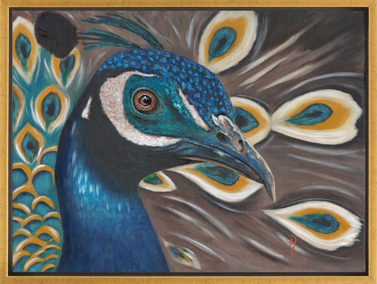 Majestic Peacock Acrylic Painting