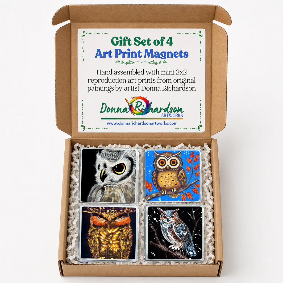 Mini 2x2 Acrylic Art Magnets - Set of 4