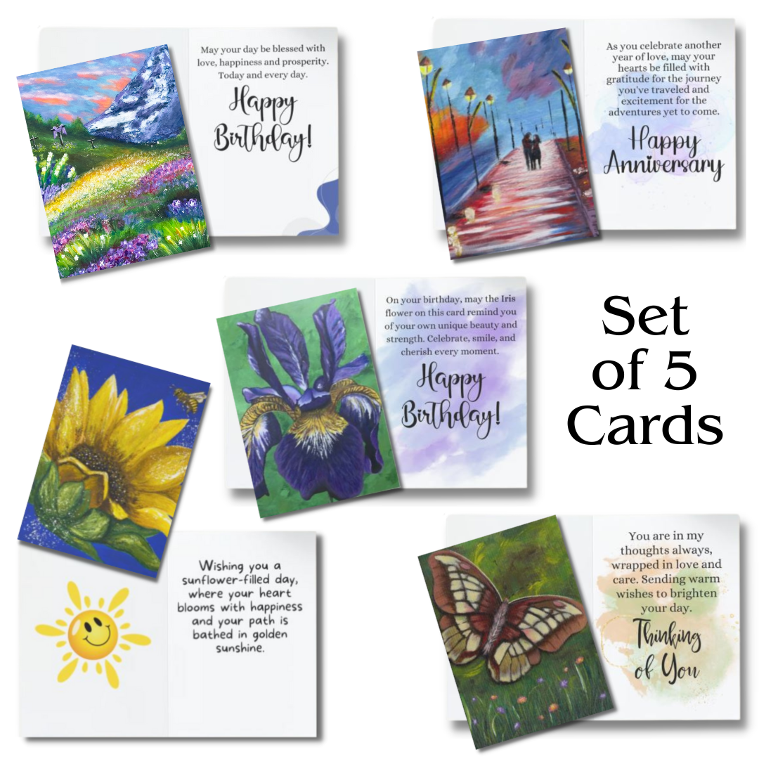 Fine Art Greeting Cards - Set of 5