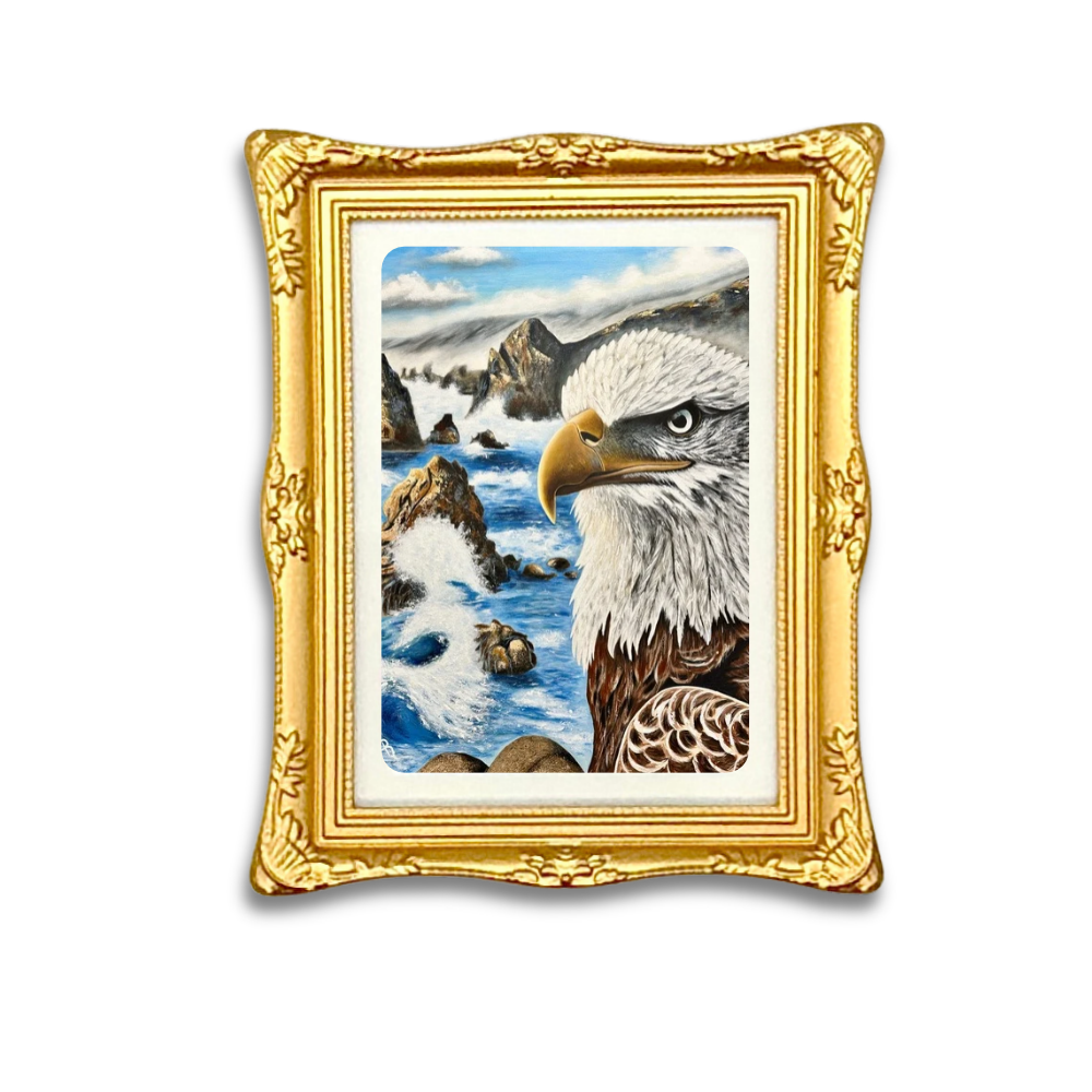 Mini Gold Framed Art Print Magnets