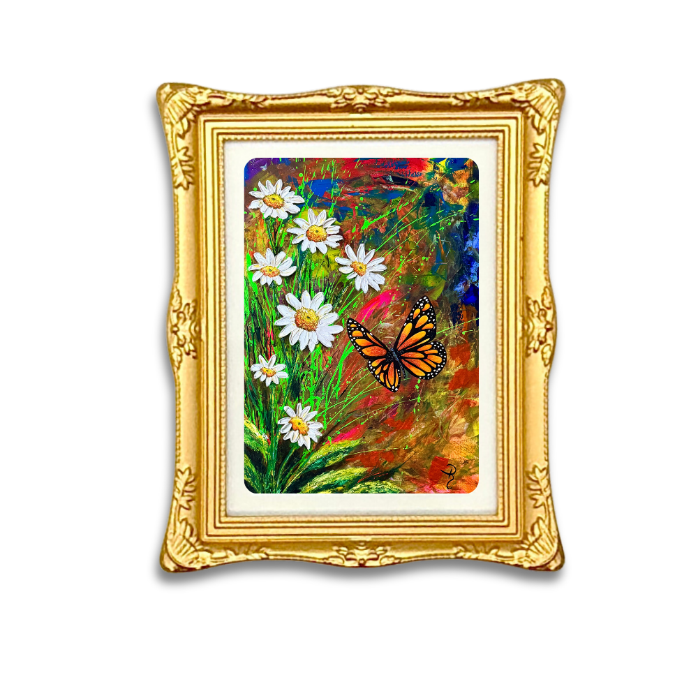 Mini Gold Framed Art Print Magnets
