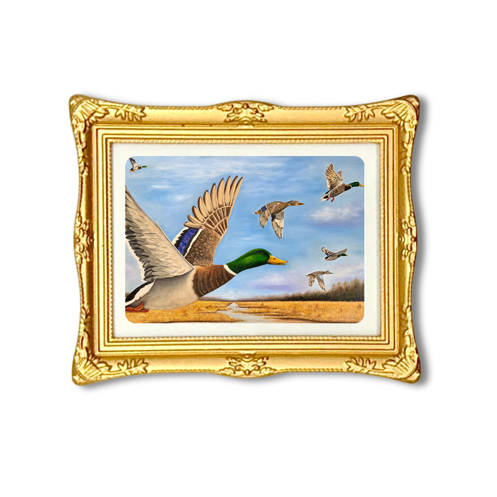 Mini Gold Framed Art Print Magnets