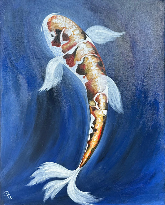 Koi Fish Acrylic Painting