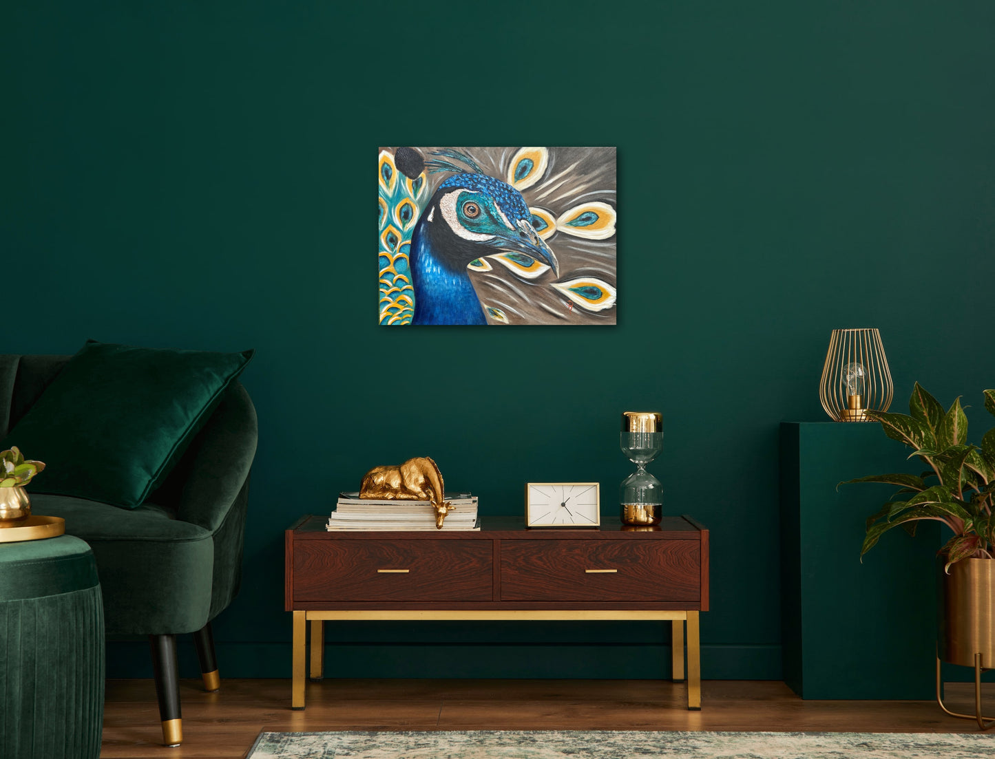 Majestic Peacock Acrylic Painting