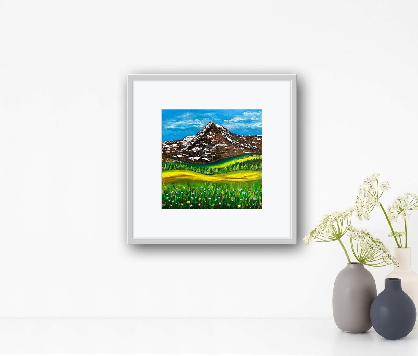 Mystical Mountain Meadow Acrylic Painting